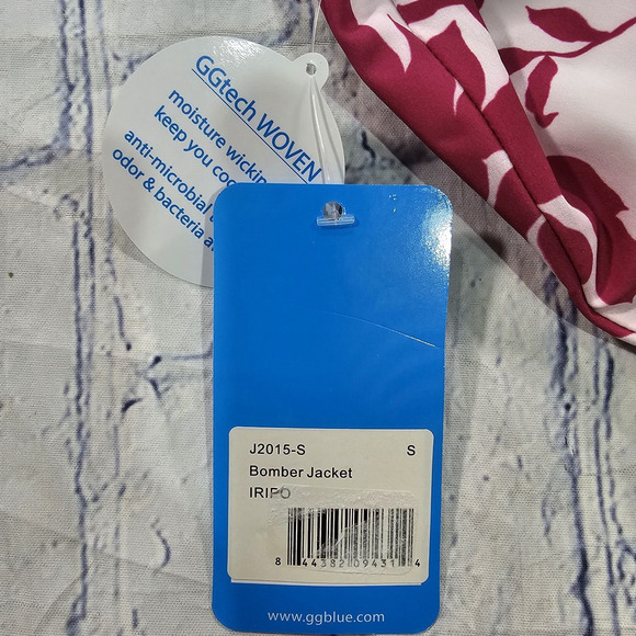 GG Blue Luxe Sport WOMENS SIZE SMALL Golf Bomber Full Zip Jacket - Picture 11 of 12